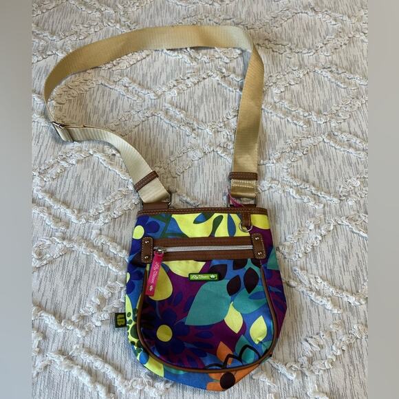 Lily Bloom Multi-Colored Flowered Crossbody Bag Small Purse - Picture 1 of 9